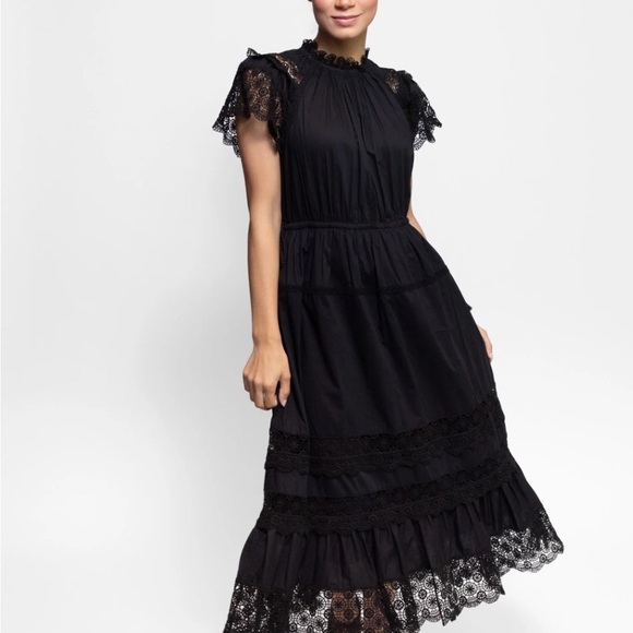 Ulla Johnson Octavia Dress Noir - Picture 1 of 6